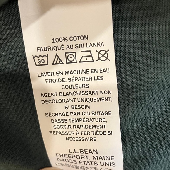 L.L.Bean men’s XL Tall traditional fit long sleeve button up green shirt - Picture 3 of 12